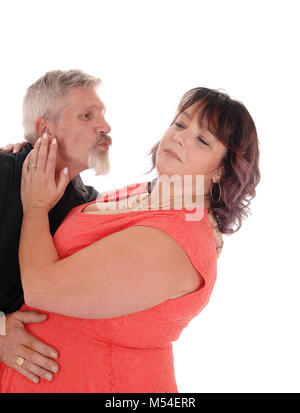 Couple d'âge moyen de combat Banque D'Images