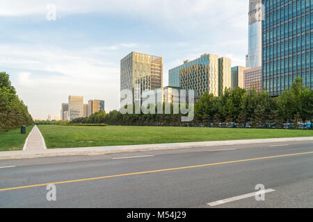 City road scene à Tianjin Banque D'Images