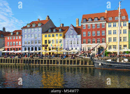 Le canal de Nyhavn à Copenhague. Banque D'Images