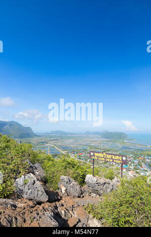 Point de vue de Khao Dang, Sam Roi Yod national park, Thaïlande Banque D'Images