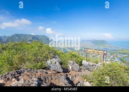 Point de vue de Khao Dang, Sam Roi Yod national park, Thaïlande Banque D'Images