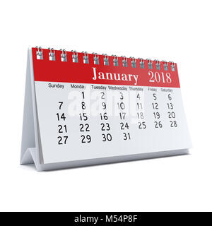 Calendrier de rendu 3D Banque D'Images