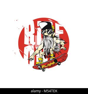 Papy cool émotionnelle concurrentiel vector illustration.
