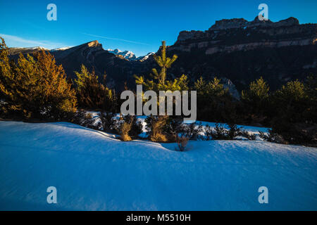 Añisclo canyon (Huesca) Espagne, Pyrinees montagnes, l'hiver Banque D'Images