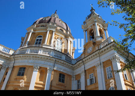 La Basilique de Superga, une église baroque de Turin (Torino) Hills, Italie, Europe Banque D'Images