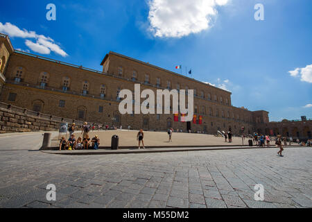 FLORENCE (Firenze), 28 juillet 2017 - Vue du palais Pitti à Florence (Firenze), Toscane, Italie. Banque D'Images