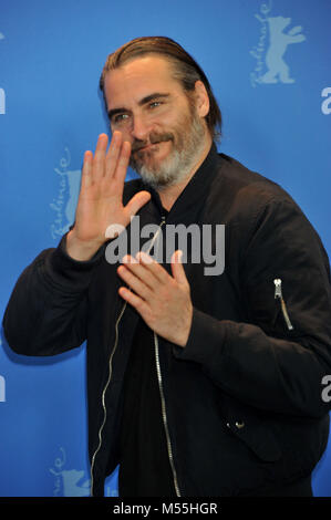 Berlin, Allemagne 20 Feb, 2018. 68e Festival International du Film de Berlin. Festival internazionale del cinema di Berlino 2018. Photocall du film "ne vous inquiétez pas il n'ira pas loin à pied'. Crédit photo : Joaquim Phoenix : agence photo indépendante/Alamy Live News Banque D'Images