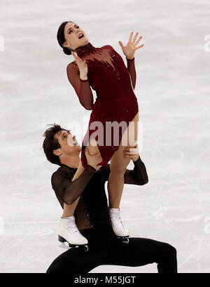 Gangneung, Corée du Sud. Feb 20, 2018. TESSA Virtue et Scott Moir du Canada au cours de la compétition de danse sur glace Patinage artistique danse libre et gagner la médaille d'or au Jeux Olympiques d'hiver de PyeongChang 2018, à Gangneung Ice Arena. Crédit : Paul Kitagaki Jr./ZUMA/Alamy Fil Live News Banque D'Images