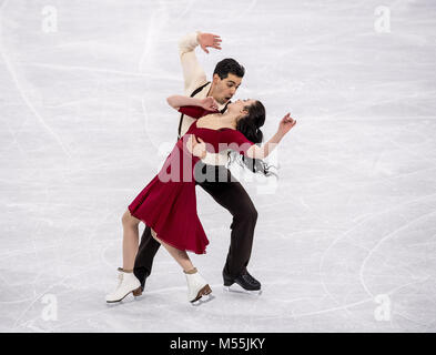 Pyeongchang, Corée du Sud.Anna CAPPELLINI et Luca LANOTTE, ITA, Eiskunstlaufen Eistanzen Aktion,,, Eistanz, Kuer der Paare, patinage artistique, danse sur glace danse libre, Gangneung Ice Arena am 20.02.2018 Olympische Winterspiele 2018, vom 09.02. - 25.02.2018 à PyeongChang/ Suedkorea. Dans le monde d'utilisation |Crédit : afp photo alliance/Alamy Live News Banque D'Images