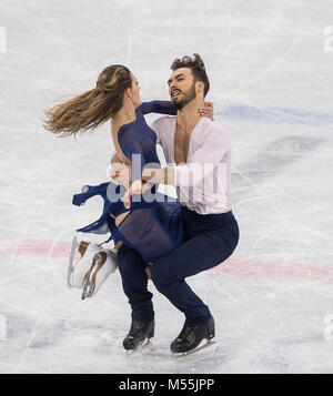 Pyeongchang, Corée du Sud.Gabriella PAPADAKIS / Guillaume CIZERON, FRA, Eiskunstlaufen Eistanzen Aktion,,, Eistanz, Kuer der Paare, patinage artistique, danse sur glace danse libre, Gangneung Ice Arena am 20.02.2018 Olympische Winterspiele 2018, vom 09.02. - 25.02.2018 à PyeongChang/ Suedkorea. Dans le monde d'utilisation |Crédit : afp photo alliance/Alamy Live News Banque D'Images