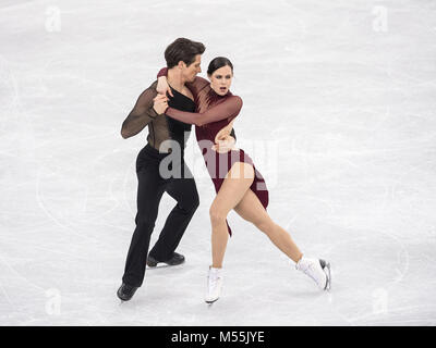 Pyeongchang, Corée du Sud.Tessa Virtue / Scott Moir, pouvez, Action, 1. Platz, Olympiasieger, Sieger, Gewinner, Eiskunstlaufen Eistanzen gagnant,,, Eistanz, Kuer der Paare, patinage artistique, danse sur glace danse libre, Gangneung Ice Arena am 20.02.2018 Olympische Winterspiele 2018, vom 09.02. - 25.02.2018 à PyeongChang/ Suedkorea. Dans le monde d'utilisation |Crédit : afp photo alliance/Alamy Live News Banque D'Images