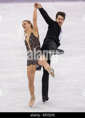 Pyeongchang, Corée du Sud.Madison Hubbell/Zachary DONOHUE, USA, Action, 4. Eiskunstlaufen Eistanzen Platz,,, Eistanz, Kuer der Paare, patinage artistique, danse sur glace danse libre, Gangneung Ice Arena am 20.02.2018 Olympische Winterspiele 2018, vom 09.02. - 25.02.2018 à PyeongChang/ Suedkorea. Dans le monde d'utilisation |Crédit : afp photo alliance/Alamy Live News Banque D'Images