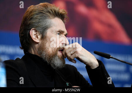 Willem Dafoe au cours de la conférence de presse de l'Ours d'or d'honneur à la 68e Festival International du Film de Berlin Berlinale 2018 / à l'hôtel Grand Hyatt le 20 février 2018 à Berlin, Allemagne. Banque D'Images