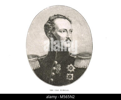 Le tsar Nicolas Ier de Russie, 1796-1855, Empereur de Russie, régna 1825-1855, roi de Pologne et Grand-duc de Finlande Banque D'Images