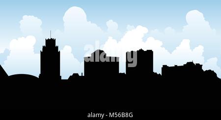 Skyline silhouette de la ville de Niagara Falls, New York, USA. Illustration de Vecteur