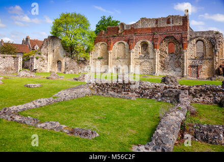 Ruines de St Augustine's Abbey, le plus ancien monastère bénédictin à Canterbury, Kent le Sud de l'Angleterre, Royaume-Uni. Site du patrimoine mondial de l'UNESCO Banque D'Images