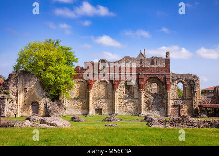 Ruines de St Augustine's Abbey, le plus ancien monastère bénédictin à Canterbury, Kent le Sud de l'Angleterre, Royaume-Uni. Site du patrimoine mondial de l'UNESCO Banque D'Images