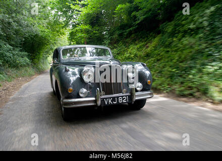 1955 Jaguar MkVII M Voiture de luxe britannique classique, style look de rat Banque D'Images