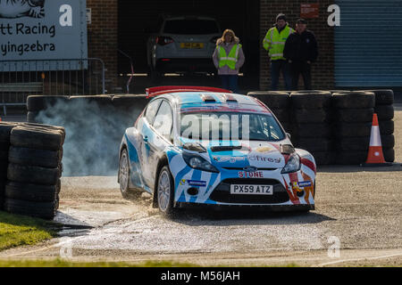 Étapes de rallye Snetterton, Février 2018 Banque D'Images