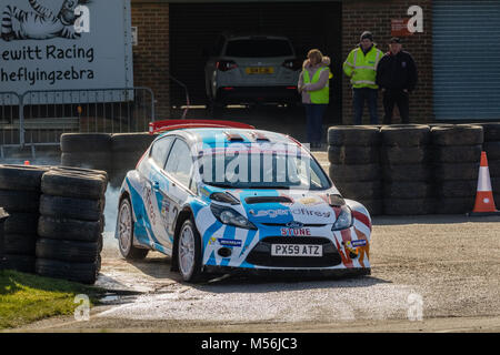 Étapes de rallye Snetterton, Février 2018 Banque D'Images