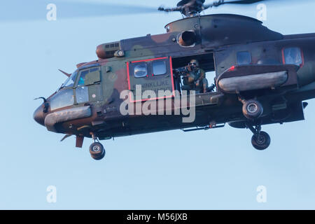 13 févr. 2018 Olst exercice d'Hélicoptère Banque D'Images