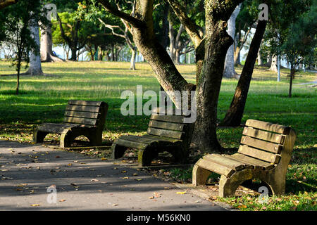 Les bancs d'attente Banque D'Images