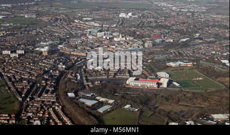 Vue aérienne de la ville de Barnsley, South Yorkshire, UK Banque D'Images