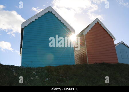 Seaside beach hut style belle couleur vive la Vie Banque D'Images