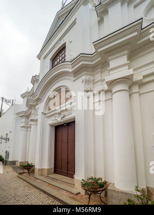 Extérieur de l'église Saint Michel à Anacapri, l'un des plus précieux monuments du xviiième siècle napolitain. Banque D'Images