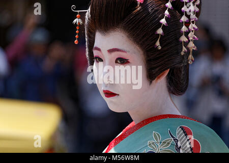 Le Daigyoretsu pendant la Sanja Matsuri festival, Tokyo, Japon. Banque D'Images