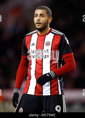 Le Sheffield United Leon Clarke au cours de la Sky Bet match de championnat Lane, Sheffield. ASSOCIATION DE PRESSE Photo. Photo date : mardi 20 février 2018. Voir l'ACTIVITÉ DE SOCCER histoire Sheff Utd. Crédit photo doit se lire : Martin Rickett/PA Wire. RESTRICTIONS : EDITORIAL N'utilisez que pas d'utilisation non autorisée avec l'audio, vidéo, données, listes de luminaire, club ou la Ligue de logos ou services 'live'. En ligne De-match utilisation limitée à 75 images, aucune émulation. Aucune utilisation de pari, de jeux ou d'un club ou la ligue/dvd publications. Banque D'Images