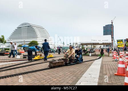 Ride sur modèles réduits de trains, de Meriken Park, Kobe, Japon Banque D'Images