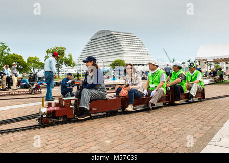 Ride sur modèles réduits de trains, de Meriken Park, Kobe, Japon Banque D'Images