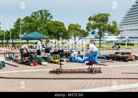 Ride sur modèles réduits de trains, de Meriken Park, Kobe, Japon Banque D'Images