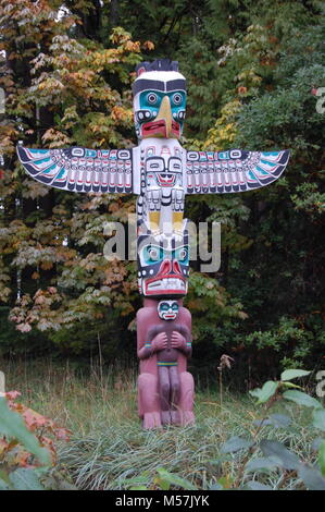 Les Totems du Parc Stanley Banque D'Images