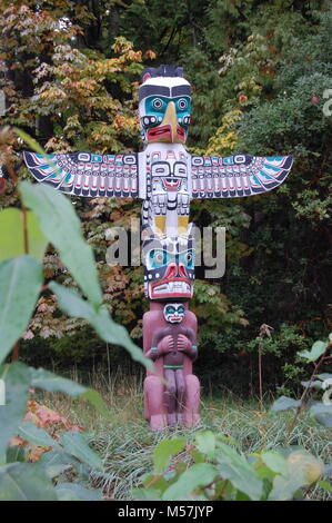 Les Totems du Parc Stanley Banque D'Images