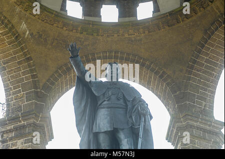 88 mètres de hauteur le Kaiser Wilhelm Denkmal (Empereur) 1892-1896 William monument conçu par Bruno Schmitz et Kaspar von Zumbusch à honneur Wilchelm I, la Banque D'Images