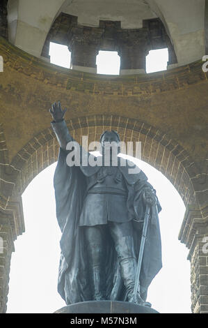 88 mètres de hauteur le Kaiser Wilhelm Denkmal (Empereur) 1892-1896 William monument conçu par Bruno Schmitz et Kaspar von Zumbusch à honneur Wilchelm I, la Banque D'Images