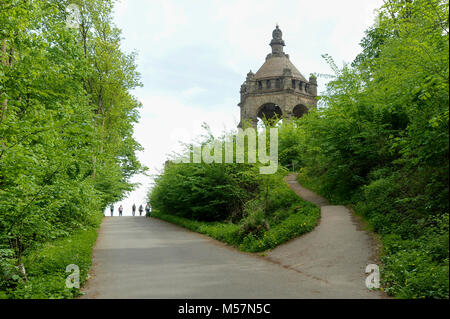 88 mètres de hauteur le Kaiser Wilhelm Denkmal (Empereur) 1892-1896 William monument conçu par Bruno Schmitz et Kaspar von Zumbusch à honneur Wilchelm I, la Banque D'Images