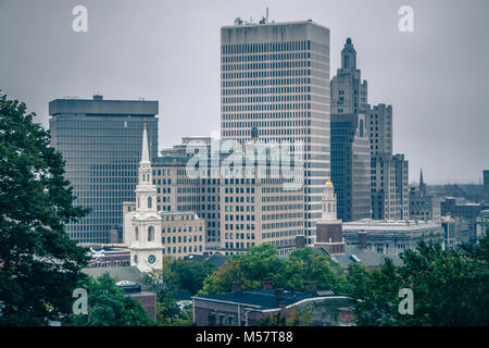 La Rhode Island State House sur la colline du Capitole à Providence Banque D'Images