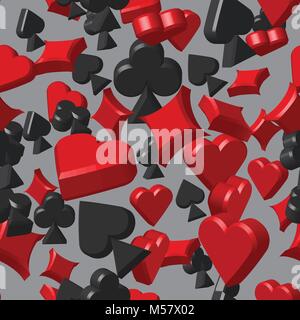 Symboles de carte Modèle transparent Illustration de Vecteur