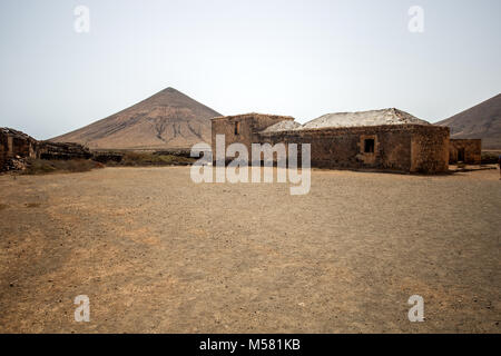 Maison abandonnée près de la Casa de los Coroneles, La Oliva, Fuerteventura, Espagne, Europe, Afrique. Banque D'Images