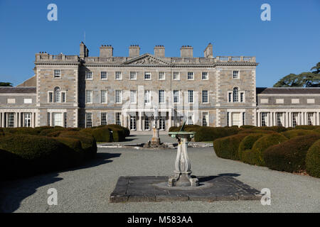 Jardin à la façade est du carton House à Maynooth, comté de Kildare, Irlande Banque D'Images