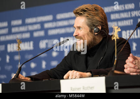 Berlin, Allemagne. Feb 20, 2018. Golden Bear Preis, Hommage conférence de presse avec Willem Dafoe dans Berlinale 2018. Credit : Beata Siewicz/Pacific Press/Alamy Live News Banque D'Images