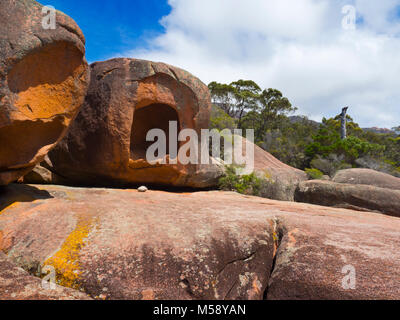 Plage des dangers dans le parc national de Freycinet, Tasmanie, Australia‎ Banque D'Images
