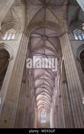 Monastère de Batalha gothique tardif au Portugal, entremêlés avec le style manuélin), Batalha, Leiria, Portugal Région Banque D'Images