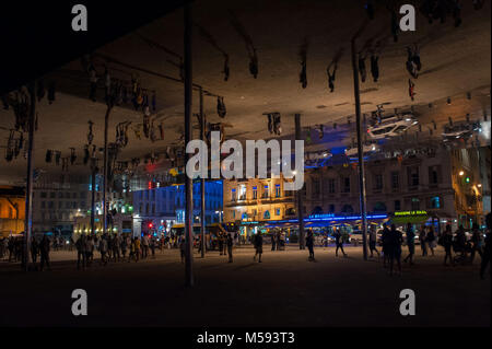 Marseille, Vieux Port de nuit. La France. Banque D'Images