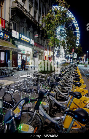 Villo, location de vélos, Bruxelles, Belgique Banque D'Images