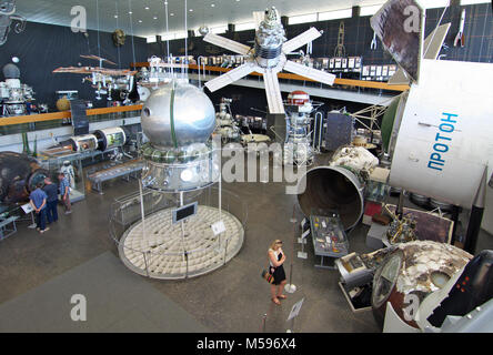 Kaluga, Russie - le 13 juillet 2014, de l'intérieur du Musée de l'espace russe Tsiolkovski à Kaluga Banque D'Images