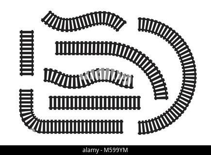 Rails - ensemble d'objets vectoriels modernes Illustration de Vecteur